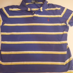 Ralph Lauren Polo Blue with Yellow & White Stripes